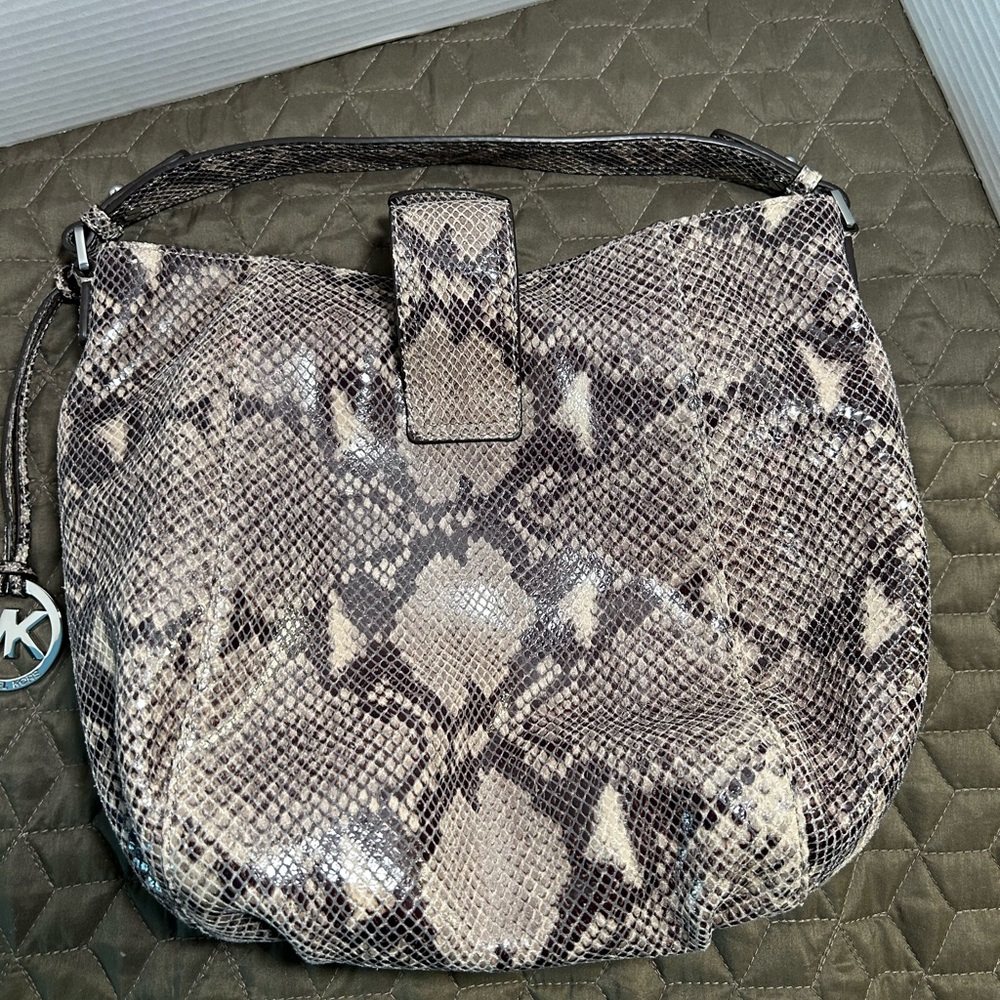 Michael Kors Python Embossed Jenna Tote - image 7